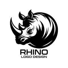 Rhinoceros Vector Logo Design