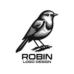 Robin Bird Vector Logo Design