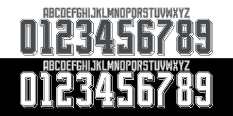 font vector team 2023 - 2024 kit sport style font. football style font with lines. corinthians font Brazil. The Timao. sports style letters and numbers for soccer team. 
