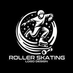 Roller Skating Vector Logo Design