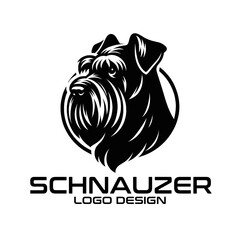 Schnauzer Dog Vector Logo Design