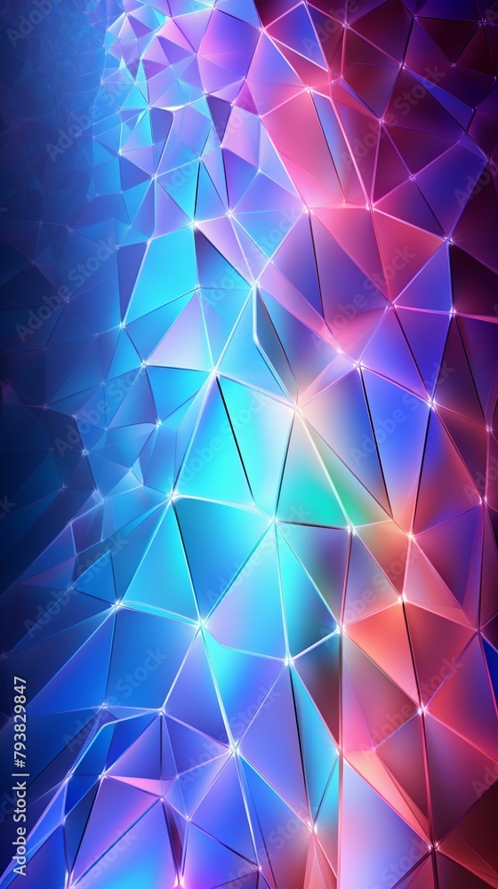 Poster sleek holographic light device projecting colorful patterns on a white, seamless background for a cl