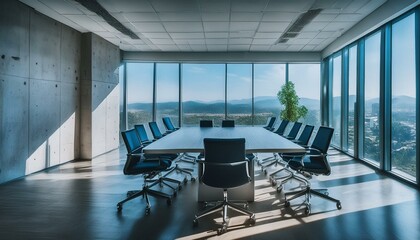 Silent Potential: The Empty Meeting Room in an Office Setting"