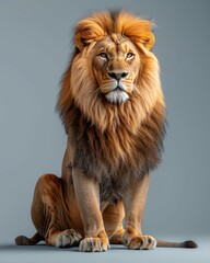 Fototapeta premium lion isolated on studio background