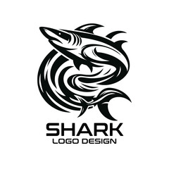 Fototapeta premium Shark Vector Logo Design