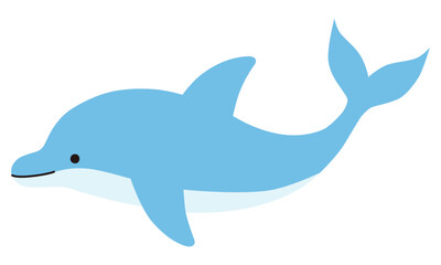 かわいいイルカのベクターイラスト。アイコン、海、水族館