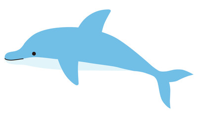かわいいイルカのベクターイラスト。アイコン、海、水族館