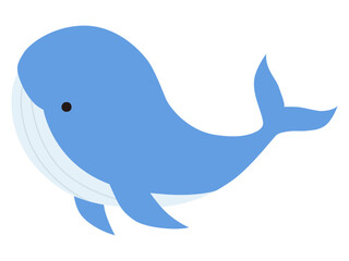 かわいいクジラのベクターイラスト。鯨、アイコン、海、水族館