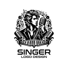 Singer Vector Logo Design