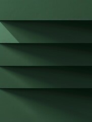 Obraz premium A dark green background with three layers of shadows in a minimalistic style with flat design and vector illustration in high resolution with professional color grading and clean sharp focus silhouett