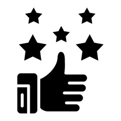 Satisfaction glyph icon