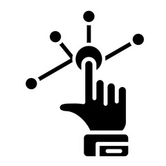 Interactive glyph icon