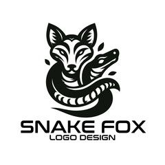 Snake Fox Vector Logo Design