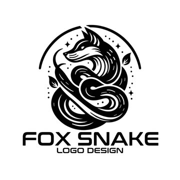 Snake Fox Vector Logo Design