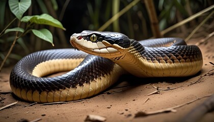 Obraz premium photography of an amazing king cobra