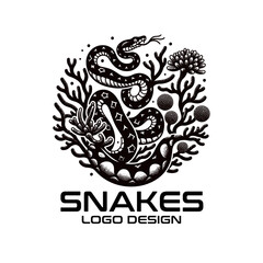 Snakes Vector Logo Design