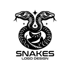 Snakes Vector Logo Design