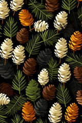 seamless pattern simplistic flat christmas themed сreated with Generative Ai