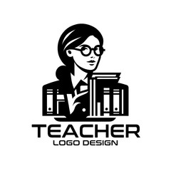 Teacher Vector Logo Design
