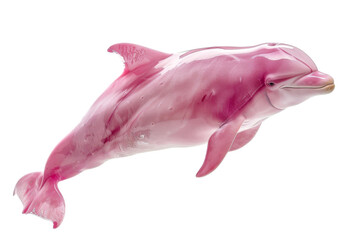 An adorable and cute pink dolphin