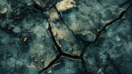 Cracks are in earth - obrazy, fototapety, plakaty