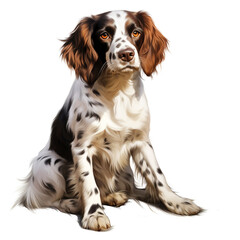 clipart brittany sitting сreated with Generative Ai