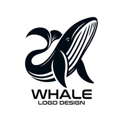 Fototapeta premium Whale Vector Logo Design