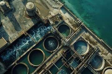 Desalination plant, top view 
