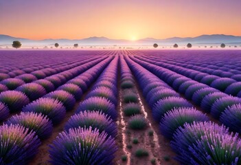 A highly realistic 8k sunrise over a lavender fiel (9)
