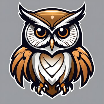 Owl Mascot Logo, Owl Esports logo, Owl Logo Design, Bird Logo Illustration, Animals Mascot Logo Design, Owl Gaming Logo, AI Generative