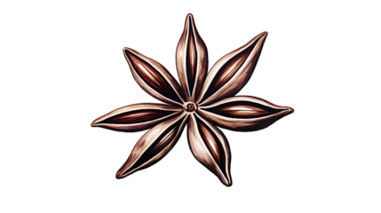 Star Anise Illustration, Transparent Background	
