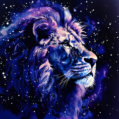 lion in the night