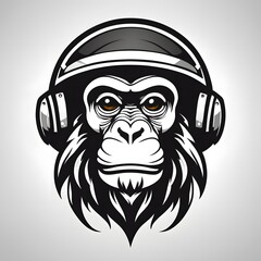 Monkey Mascot Logo, Monkey Esports logo, Monkey Logo Design, Monkey Gaming Logo, AI Generative