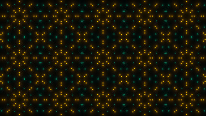 Blue and Orange Neon Geometric Pattern Background