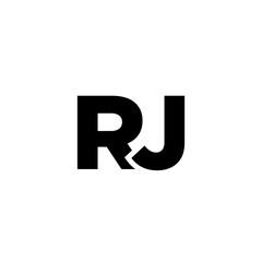 Letter R and J, RJ logo design template. Minimal monogram initial based logotype.