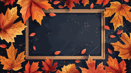 Autumn sale vector illustration with autumn leaves