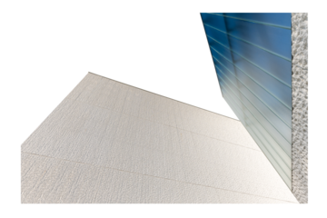 Perspective to modern building isolated on transparent background