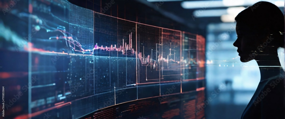 Poster showcase the mesh wire frame hand accuracy and speed of ai technology in data analysis by creating a