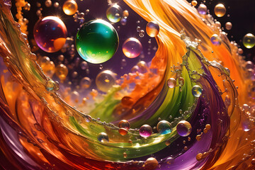 Chromatic Drops: Energy of Colorful Rain