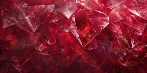 Ruby Red Elegance: Sparkling Gemstone Close-up - obrazy, fototapety, plakaty