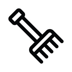 Download this premium vector of Garden Rake in editable style, ready to use icon