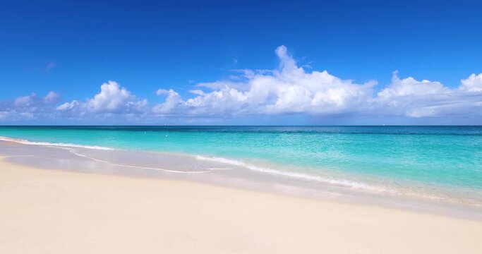 The beautiful beaches with turquoise ocean of Antigua and Barbuda islands, Caribbean