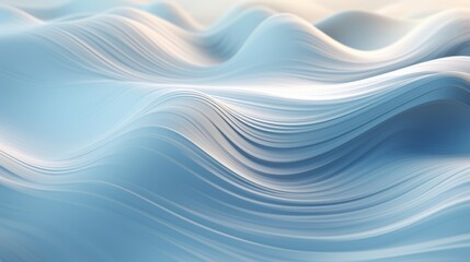 Data-driven ocean waves, algorithmically generated 3D abstract seascape, capturing the flow of information