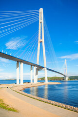 Russky Russian Bridge in Vladivostok