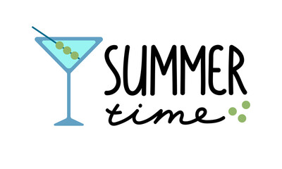 Summer time. Summer lettering. Summer vibes. Inscription for cards, posters, printing on T-shirts.

