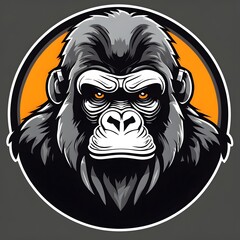 Gorilla Mascot Logo, Gorilla Esports logo, Gorilla Logo Design, Gorilla Gaming logo, Animal Mascot Logo Illustration, Animal Logo, AI Generative