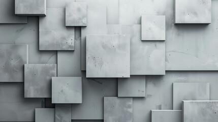Abstract grey stone background with squares, copy space