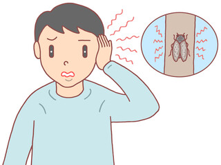 病気・疾病のイラスト - 耳鳴り・聴力障害・聴覚障害