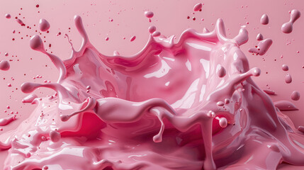 Splash of pink paint on pink background - 793865040