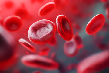 Close up view of blood cells